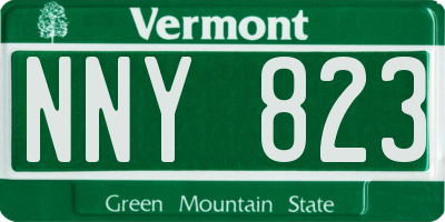 VT license plate NNY823