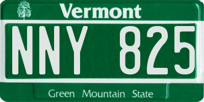 VT license plate NNY825