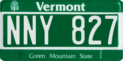 VT license plate NNY827