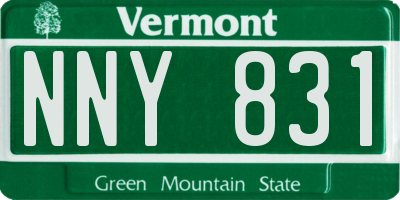 VT license plate NNY831