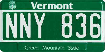 VT license plate NNY836