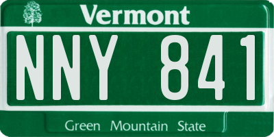 VT license plate NNY841
