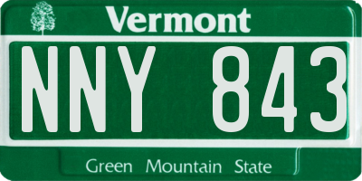 VT license plate NNY843