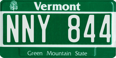 VT license plate NNY844