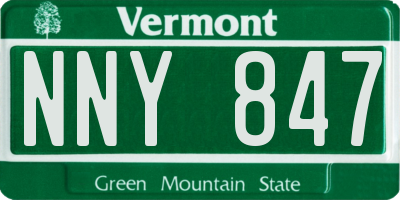 VT license plate NNY847