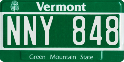 VT license plate NNY848