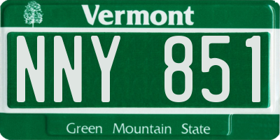 VT license plate NNY851
