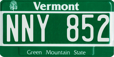VT license plate NNY852