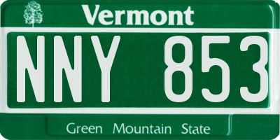 VT license plate NNY853