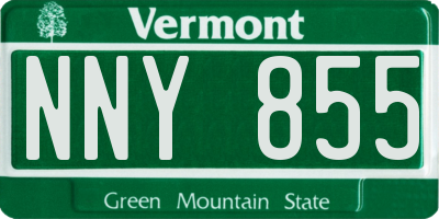 VT license plate NNY855