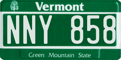 VT license plate NNY858