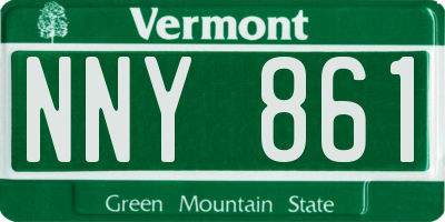 VT license plate NNY861