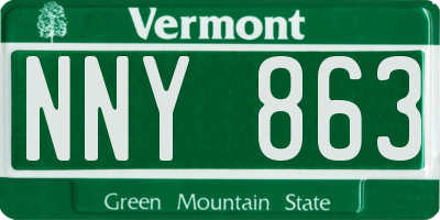 VT license plate NNY863
