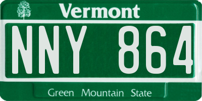 VT license plate NNY864