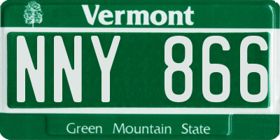 VT license plate NNY866