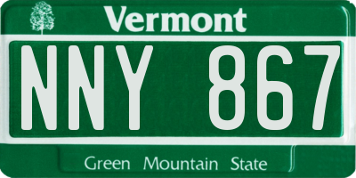 VT license plate NNY867