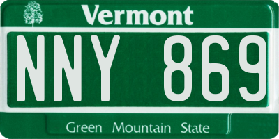 VT license plate NNY869