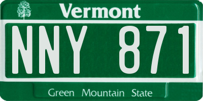VT license plate NNY871