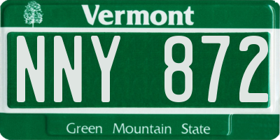 VT license plate NNY872