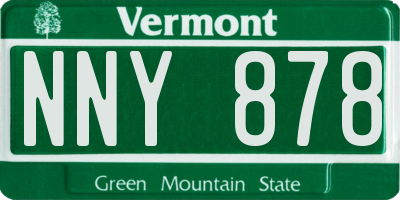 VT license plate NNY878