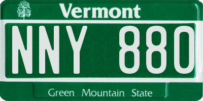 VT license plate NNY880