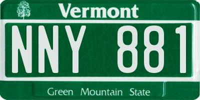 VT license plate NNY881