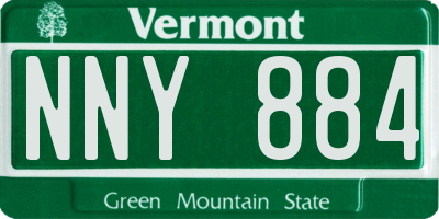 VT license plate NNY884