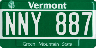 VT license plate NNY887