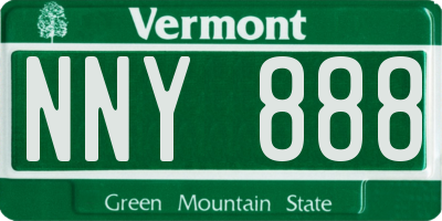 VT license plate NNY888