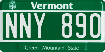 VT license plate NNY890