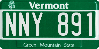 VT license plate NNY891