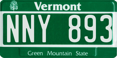 VT license plate NNY893