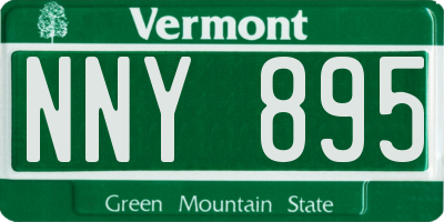 VT license plate NNY895