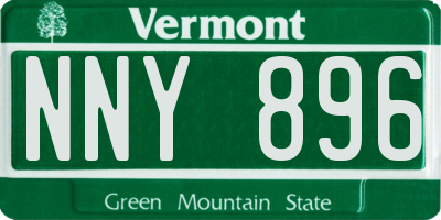 VT license plate NNY896