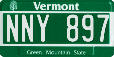 VT license plate NNY897