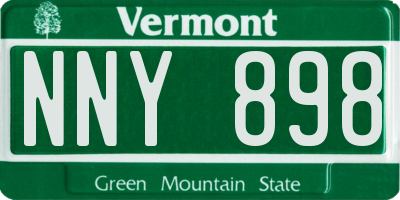 VT license plate NNY898