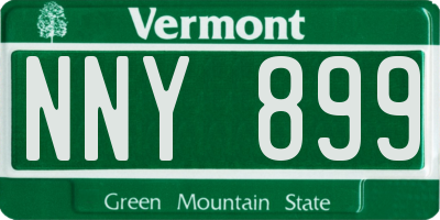 VT license plate NNY899