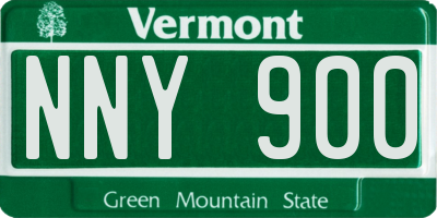 VT license plate NNY900