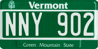 VT license plate NNY902