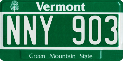 VT license plate NNY903