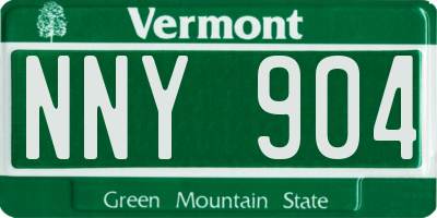 VT license plate NNY904