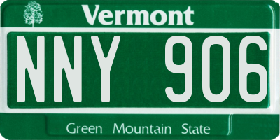 VT license plate NNY906