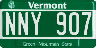 VT license plate NNY907