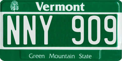 VT license plate NNY909