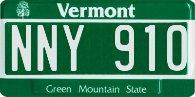 VT license plate NNY910