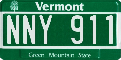 VT license plate NNY911