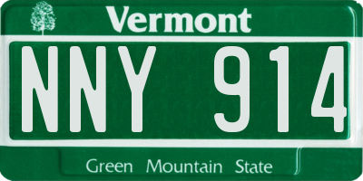 VT license plate NNY914