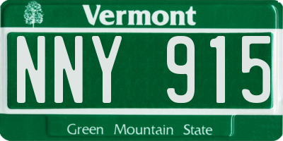 VT license plate NNY915