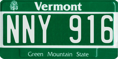 VT license plate NNY916