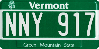 VT license plate NNY917